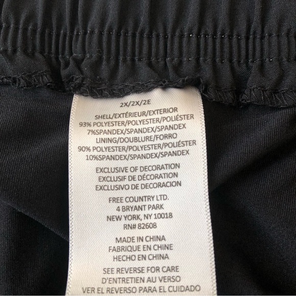 NWT Free Country Women’s Plus Size Swim Board Shorts, Swimsuit bottom black, 2X - Picture 11 of 16